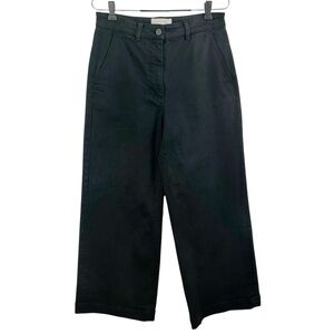EVERLANE Black Wide Leg Ankle JEANS 6 Cropped Straight Regular Stretch High Rise